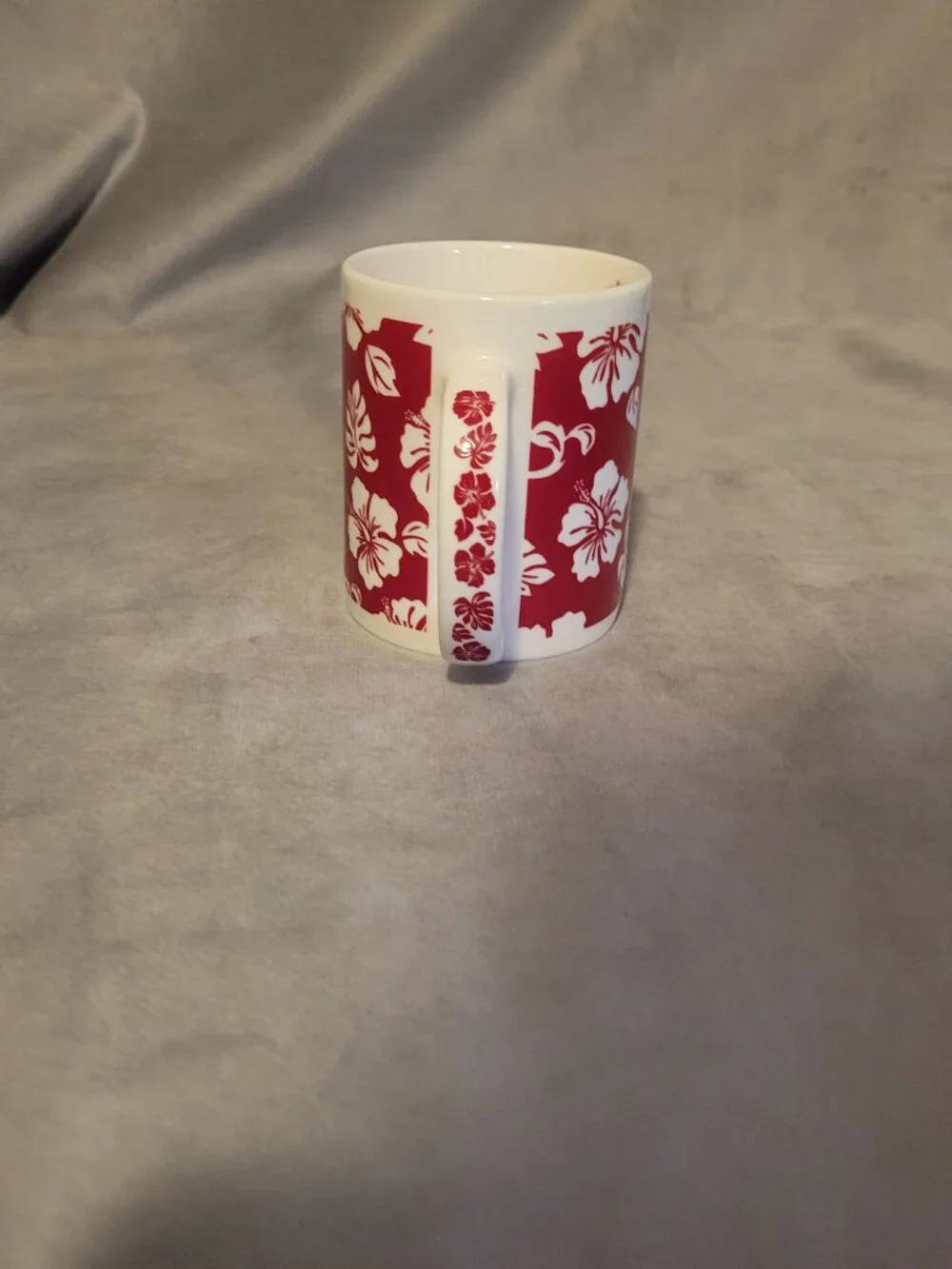 Hibiscus Red White Coffee Tea Mug Designed In Hawaii For Maui Pacific Traders